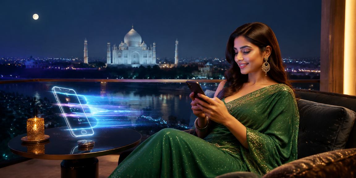 Vibrant Rummy table with players in India